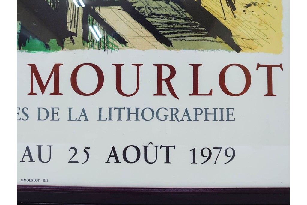 真作　版上サイン入り　1979年　ベルナール・ビュッフェ(ビュフェ)　Bernard Buffet　「ラ・ボール海岸」　海辺の風景を鋭いタッチで描き出したリトグラフポスター　外箱付き　(R-084921)