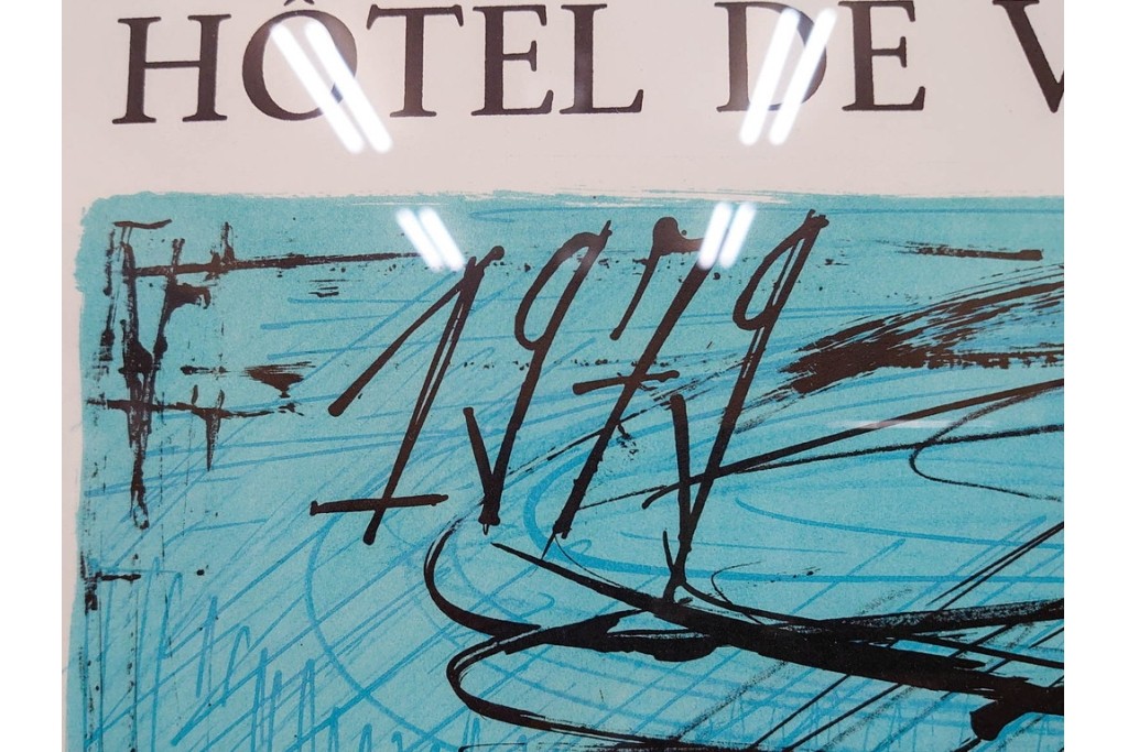 真作　版上サイン入り　1979年　ベルナール・ビュッフェ(ビュフェ)　Bernard Buffet　「ラ・ボール海岸」　海辺の風景を鋭いタッチで描き出したリトグラフポスター　外箱付き　(R-084921)