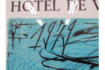 真作　版上サイン入り　1979年　ベルナール・ビュッフェ(ビュフェ)　Bernard Buffet　「ラ・ボール海岸」　海辺の風景を鋭いタッチで描き出したリトグラフポスター　外箱付き　(R-084921)