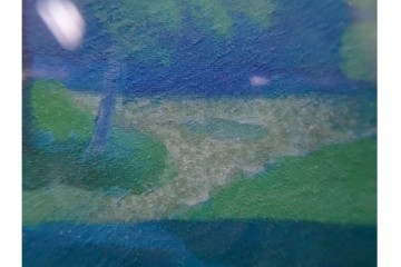 複製画　東山魁夷　限定300部のうち第98番　「山湖澄む」　額装絵画　外箱なし　(R-084922)