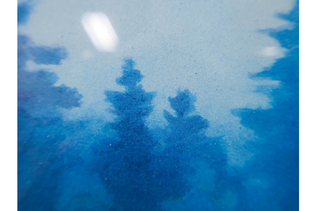 岩絵具方式複製画　東山魁夷　第1977番　「朝雲」　承認印入り保証書・外箱付き　(R-084923)