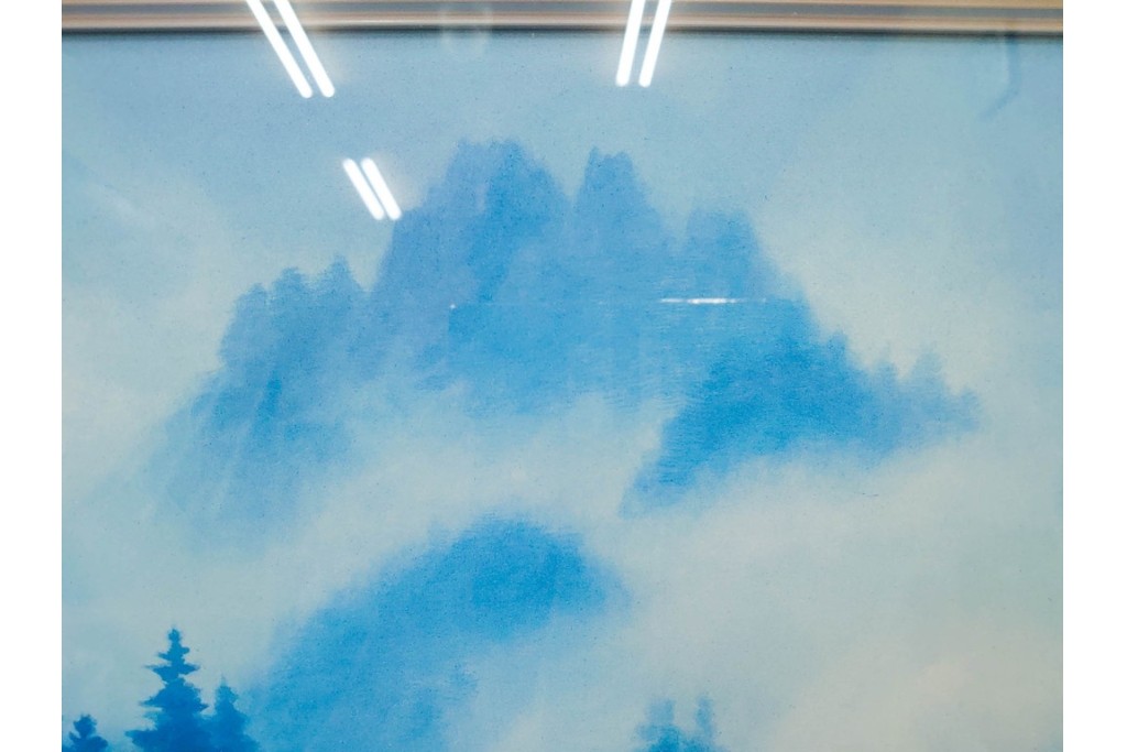 岩絵具方式複製画　東山魁夷　第1977番　「朝雲」　承認印入り保証書・外箱付き　(R-084923)