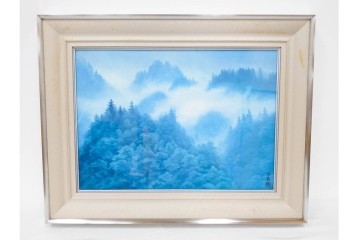 岩絵具方式複製画　東山魁夷　第1977番　「朝雲」　承認印入り保証書・外箱付き　(R-084923)