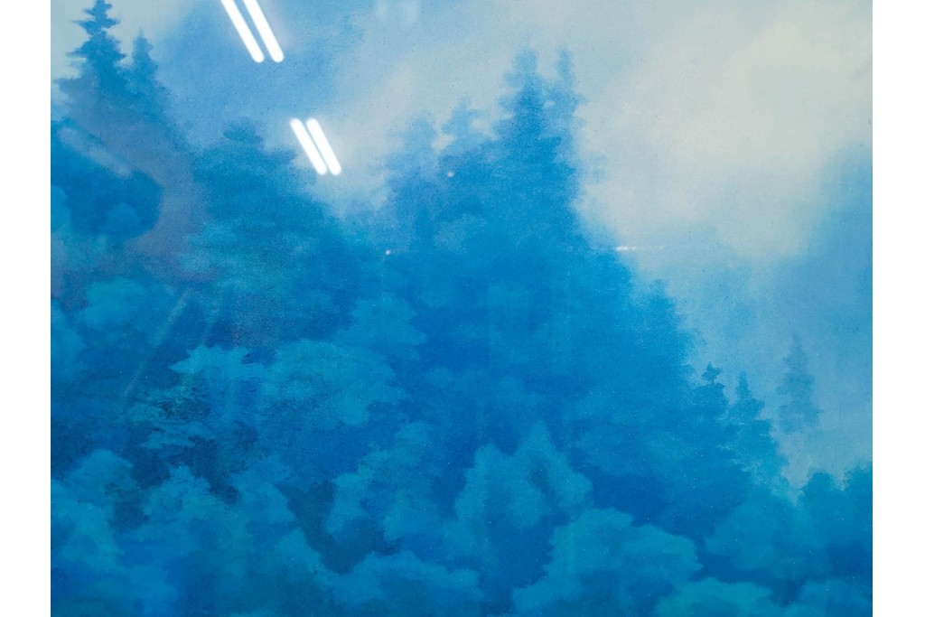 岩絵具方式複製画　東山魁夷　第1977番　「朝雲」　承認印入り保証書・外箱付き　(R-084923)