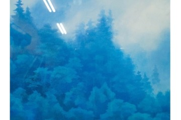 岩絵具方式複製画　東山魁夷　第1977番　「朝雲」　承認印入り保証書・外箱付き　(R-084923)