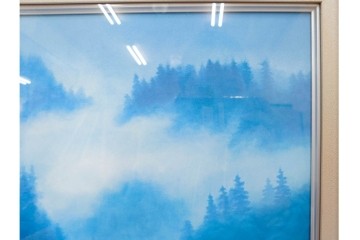 岩絵具方式複製画　東山魁夷　第1977番　「朝雲」　承認印入り保証書・外箱付き　(R-084923)