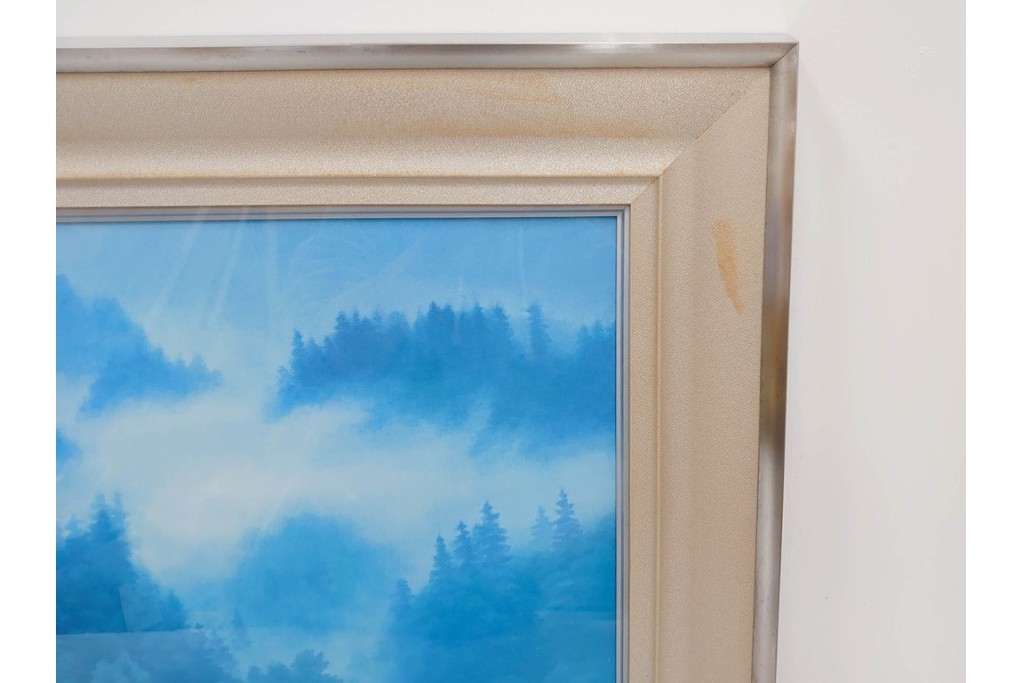 岩絵具方式複製画　東山魁夷　第1977番　「朝雲」　承認印入り保証書・外箱付き　(R-084923)