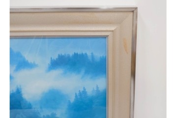 岩絵具方式複製画　東山魁夷　第1977番　「朝雲」　承認印入り保証書・外箱付き　(R-084923)