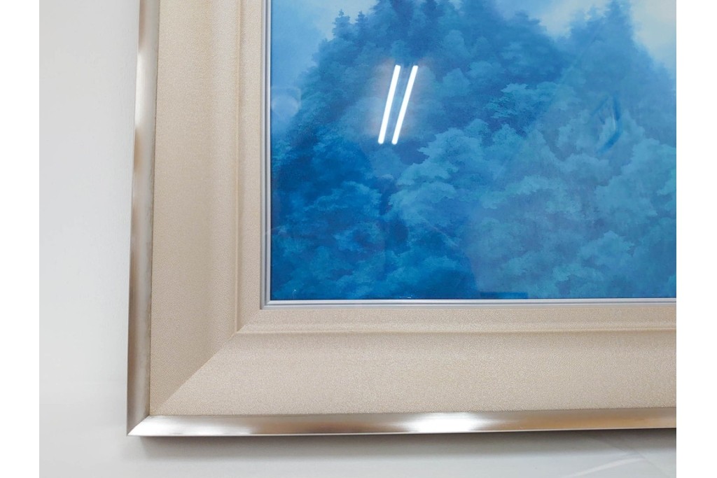 岩絵具方式複製画　東山魁夷　第1977番　「朝雲」　承認印入り保証書・外箱付き　(R-084923)