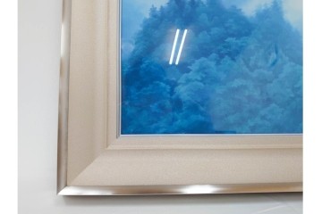 岩絵具方式複製画　東山魁夷　第1977番　「朝雲」　承認印入り保証書・外箱付き　(R-084923)