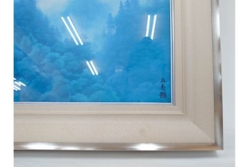 岩絵具方式複製画　東山魁夷　第1977番　「朝雲」　承認印入り保証書・外箱付き　(R-084923)