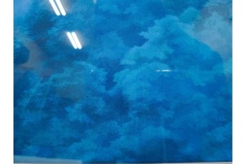 岩絵具方式複製画　東山魁夷　第1977番　「朝雲」　承認印入り保証書・外箱付き　(R-084923)