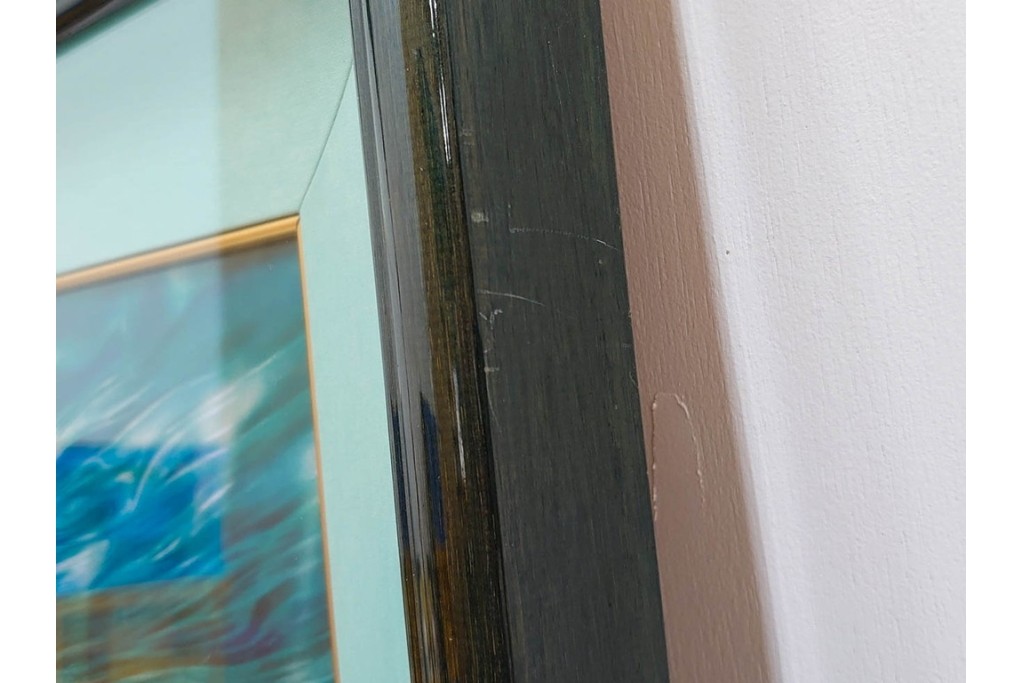 真作　直筆サイン入り　森田剛介(Gosuke Morita)　AP2/50　海中を泳ぐイルカが爽やかに描かれたシルクスクリーン　(R-084924)