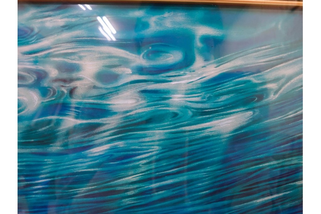 真作　直筆サイン入り　森田剛介(Gosuke Morita)　AP2/50　海中を泳ぐイルカが爽やかに描かれたシルクスクリーン　(R-084924)