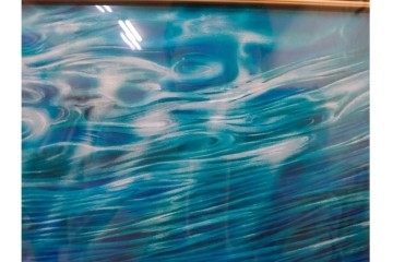 真作　直筆サイン入り　森田剛介(Gosuke Morita)　AP2/50　海中を泳ぐイルカが爽やかに描かれたシルクスクリーン　(R-084924)