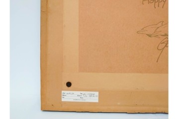 真作　直筆サイン入り　森田剛介(Gosuke Morita)　AP2/50　海中を泳ぐイルカが爽やかに描かれたシルクスクリーン　(R-084924)