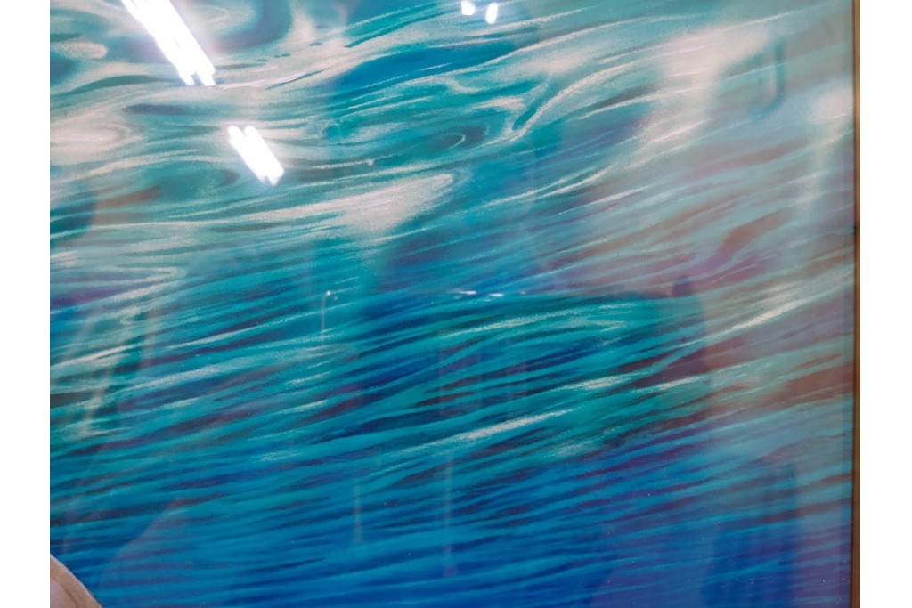 真作　直筆サイン入り　森田剛介(Gosuke Morita)　AP2/50　海中を泳ぐイルカが爽やかに描かれたシルクスクリーン　(R-084924)