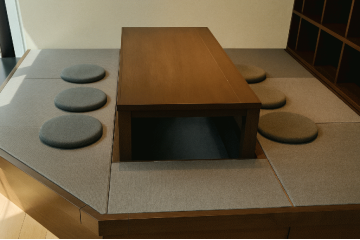 【分解した状態でのお渡し・直接引き取り限定】中古　美品　住宅展示場展示品　Panasonic　畳が丘　掘りごたつと小上がりユニットのセット一式　定価推定92万円相当(※商品画像は組み立て後イメージです)　(R-084925)