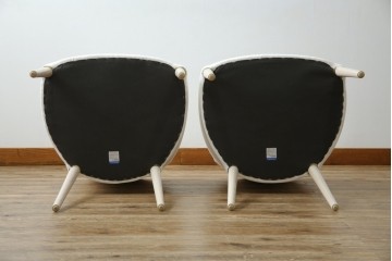 中古　短期展示品　極美品　相合家具製作所(SOGOKAGU)　マーガレット(MARGUERITE)　シンプルなデザインが魅力的なアームチェア2脚セット　(R-084934)