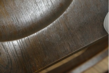 中古　永田良介商店　神戸洋家具　落ち着きのあるシックな佇まいが魅力のラダー型食堂椅子　(R-084935)