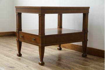 中古　美品　DREXEL HERITAGE(ドレクセルヘリテイジ)　Triune(トライユン)シリーズ　すっきりした佇まいのエンドテーブル　定価約12万円相当　(R-084939)