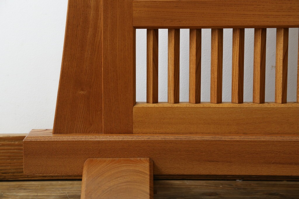 中古　最高級　枠総欅(ケヤキ)材　木象嵌作家　朴木立堂　立山に雷鳥図の衝立　定価推定約150万円　(R-084941)