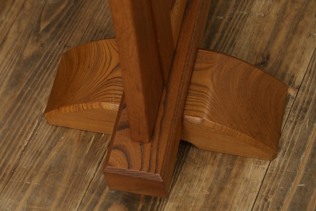 中古　最高級　枠総欅(ケヤキ)材　木象嵌作家　朴木立堂　立山に雷鳥図の衝立　定価推定約150万円　(R-084941)