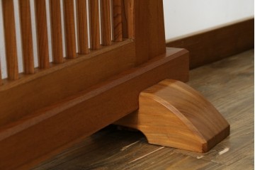 中古　最高級　枠総欅(ケヤキ)材　木象嵌作家　朴木立堂　立山に雷鳥図の衝立　定価推定約150万円　(R-084941)