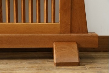 中古　最高級　枠総欅(ケヤキ)材　木象嵌作家　朴木立堂　立山に雷鳥図の衝立　定価推定約150万円　(R-084941)