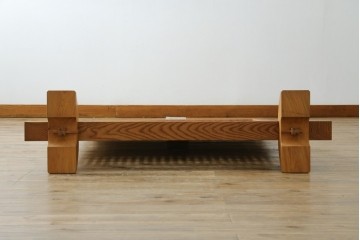 中古　最高級　枠総欅(ケヤキ)材　木象嵌作家　朴木立堂　立山に雷鳥図の衝立　定価推定約150万円　(R-084941)