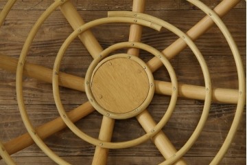 中古　美品　ACME Furniture(アクメファニチャー)　WICKER(ウィッカー)　ラタンフレームと柔らかなファブリックの素材感が魅力のイージーチェア　(R-084944)