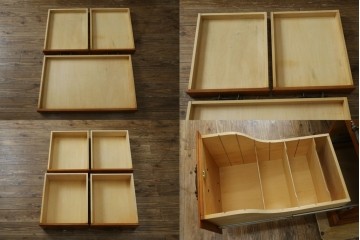 中古　美品　横浜クラシック家具　ダニエル(daniel)　上品な木肌が美しい重厚な両袖デスク　(R-084947)