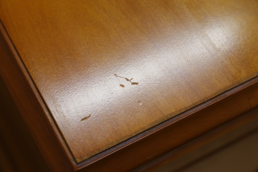 中古　美品　横浜クラシック家具　ダニエル(daniel)　上品な木肌が美しい重厚な両袖デスク　(R-084947)