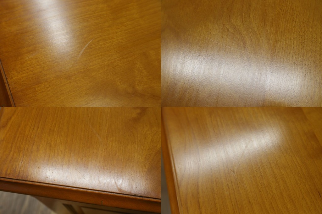 中古　美品　横浜クラシック家具　ダニエル(daniel)　上品な木肌が美しい重厚な両袖デスク　(R-084947)