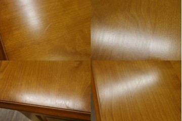 中古　美品　横浜クラシック家具　ダニエル(daniel)　上品な木肌が美しい重厚な両袖デスク　(R-084947)