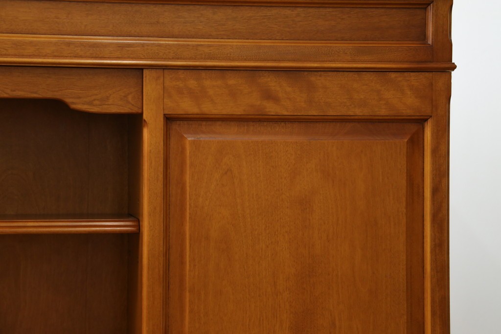 中古　美品　横浜クラシック家具　ダニエル(daniel)　上品な木肌が美しい重厚な両袖デスク　(R-084947)