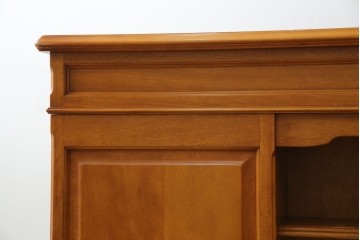 中古　美品　横浜クラシック家具　ダニエル(daniel)　上品な木肌が美しい重厚な両袖デスク　(R-084947)