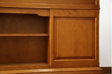 中古　美品　横浜クラシック家具　ダニエル(daniel)　上品な木肌が美しい重厚な両袖デスク　(R-084947)