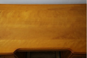 中古　美品　横浜クラシック家具　ダニエル(daniel)　上品な木肌が美しい重厚な両袖デスク　(R-084947)