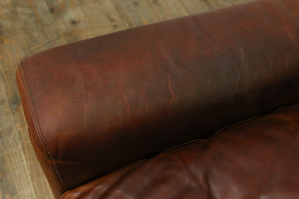 中古　ACME Furniture(アクメファニチャー)　FRESNO(フレスノ)　本革の味わい深い風合いが魅力の二人掛けソファ　定価約33万円　(R-084948)