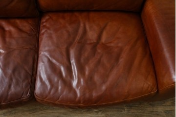 中古　ACME Furniture(アクメファニチャー)　FRESNO(フレスノ)　本革の味わい深い風合いが魅力の二人掛けソファ　定価約33万円　(R-084948)