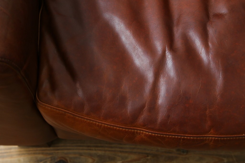 中古　ACME Furniture(アクメファニチャー)　FRESNO(フレスノ)　本革の味わい深い風合いが魅力の二人掛けソファ　定価約33万円　(R-084948)