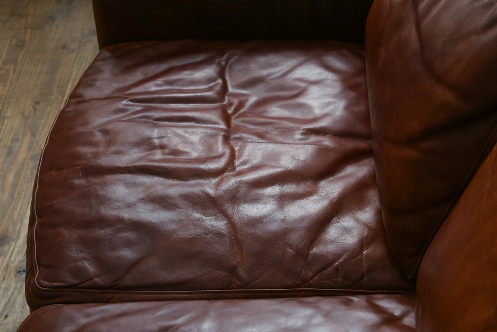 中古　ACME Furniture(アクメファニチャー)　FRESNO(フレスノ)　本革の味わい深い風合いが魅力の二人掛けソファ　定価約33万円　(R-084948)