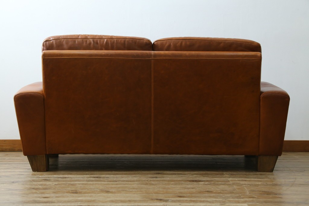 中古　ACME Furniture(アクメファニチャー)　FRESNO(フレスノ)　本革の味わい深い風合いが魅力の二人掛けソファ　定価約33万円　(R-084948)
