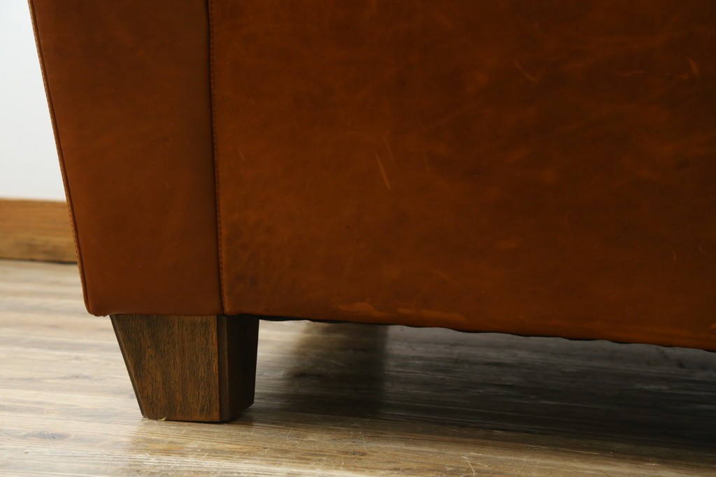 中古　ACME Furniture(アクメファニチャー)　FRESNO(フレスノ)　本革の味わい深い風合いが魅力の二人掛けソファ　定価約33万円　(R-084948)