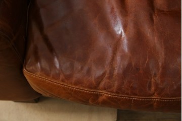 中古　ACME Furniture(アクメファニチャー)　FRESNO(フレスノ)　本革の味わい深い風合いが魅力の二人掛けソファ　定価約33万円相当　(R-084948)