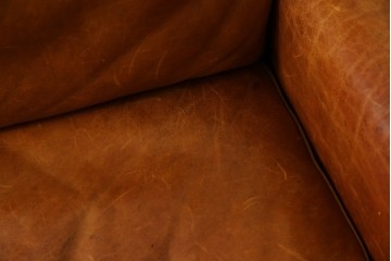 中古　ACME Furniture(アクメファニチャー)　FRESNO(フレスノ)　本革の味わい深い風合いが魅力の二人掛けソファ　定価約33万円相当　(R-084948)