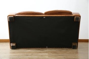 中古　ACME Furniture(アクメファニチャー)　FRESNO(フレスノ)　本革の味わい深い風合いが魅力の二人掛けソファ　定価約33万円相当　(R-084948)