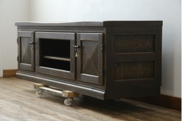 中古　美品　飛騨産業　キツツキ　PROVINCIAL(プロヴィンシャル・プロビンシャル)　センター収納でAV機器の設置に便利なテレビボード　定価約55万円相当　(R-084952)