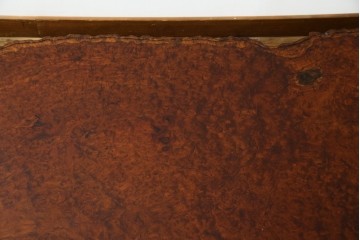 和製ヴィンテージ　特大!!　表情豊かな鳥眼杢と葡萄杢が広がる花梨(カリン)材一枚板の座卓　(R-084953)